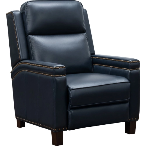 Smithfield Big & Tall Manual Recliner in Shoreham Blue Leather